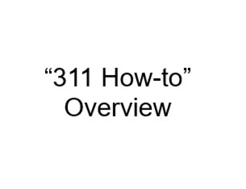 311 How-to overview presented by City staff April 16, 2024 @ 7 pm